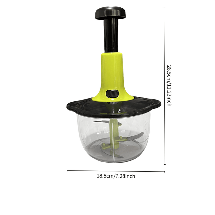 Hand cranked manual vegetable chopper