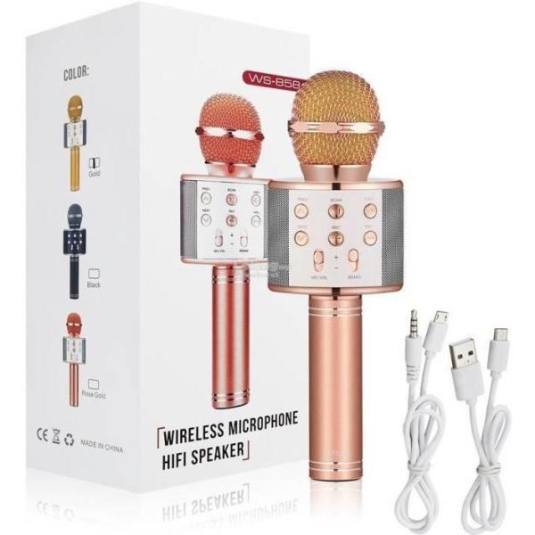 Bluetooth Microphone Karaoke Wireless Microphone Professional Speaker Handheld