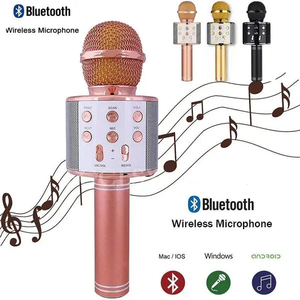 Bluetooth Microphone Karaoke Wireless Microphone Professional Speaker Handheld