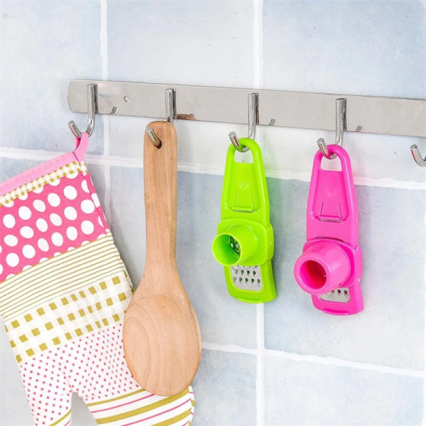 Garlic Press Grater Slicer Plastic Grinding Tool Kitchen Accessories(random Color )