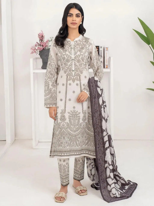 3 Pcs Women's Unstitched Printed Suit