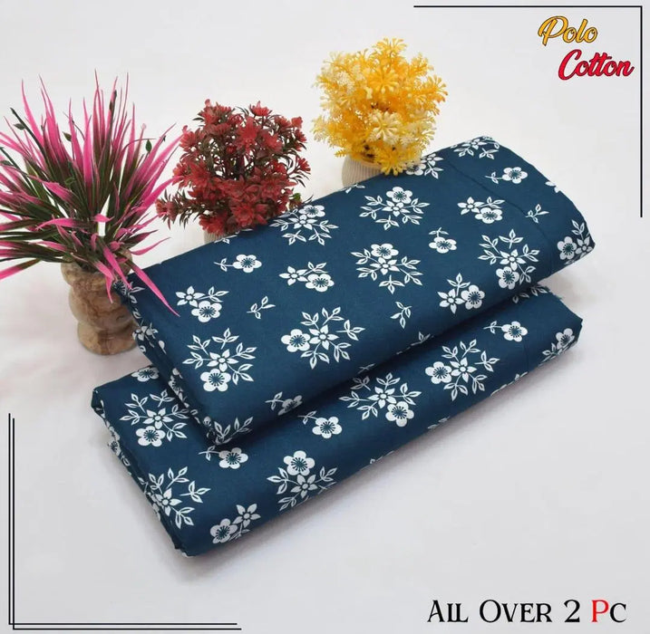 2 Pcs Women's Unstitched Printed Suit