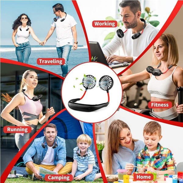 Neck Fan Adjustment Fan Hands-free Hanging Rechargeable