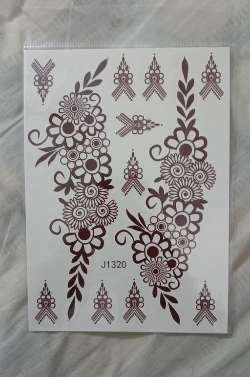 Elegant Brown Mehndi Sticker