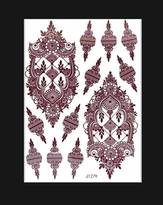 Elegant Brown Mehndi Sticker