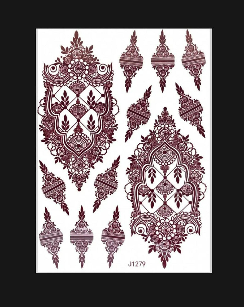 Elegant Brown Mehndi Sticker