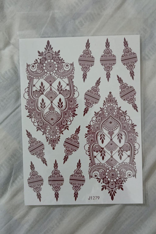 Elegant Brown Mehndi Sticker