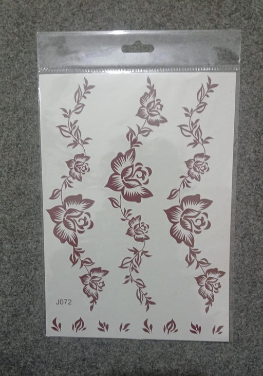 Self Adhesive Brown Mehndi Sticker - Perfect For Festive Celebrations!