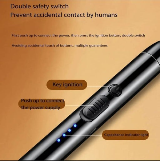 Usb Rechargeable Plasma Arc Lighter With Safety Lock & Flexible