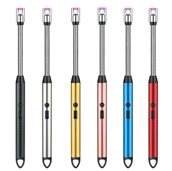 Usb Rechargeable Plasma Arc Lighter With Safety Lock & Flexible