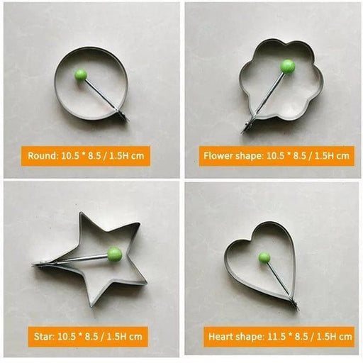 4 Pcs Easy To Clean Silver Egg Mold - Versatile Kitchen Tool for Perfect Eggs