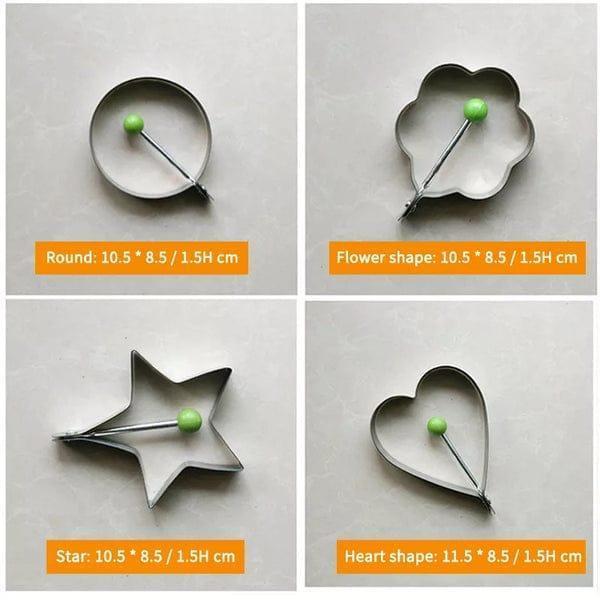 4 Pcs Easy To Clean Silver Egg Mold - Versatile Kitchen Tool for Perfect Eggs