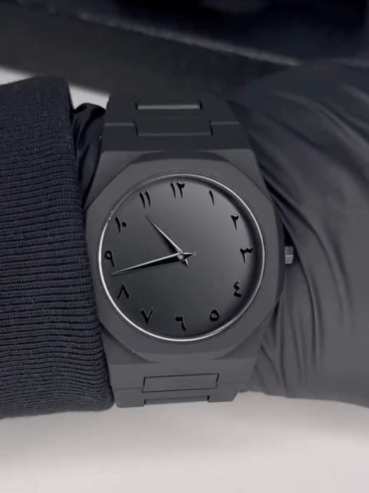 Full Black Aura Quartz Watch – Lightweight Design, , Premium Quality & Finish – Best Quality Analog Watch For Boys – Watch For Men | Full Black Color Watch