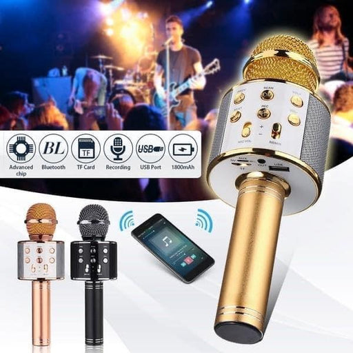 Bluetooth Microphone Karaoke Wireless Microphone Professional Speaker Handheld