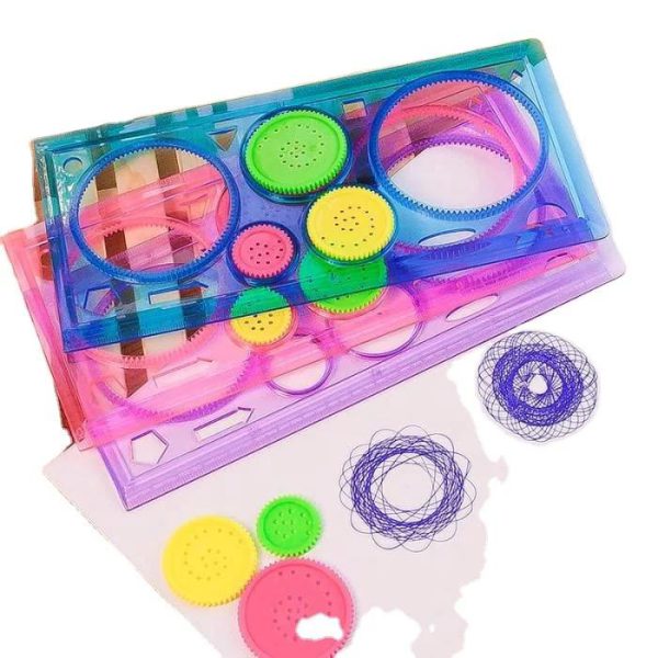 Colorful Plastic Templates Drawing Ruler Painting (pack Of 2)