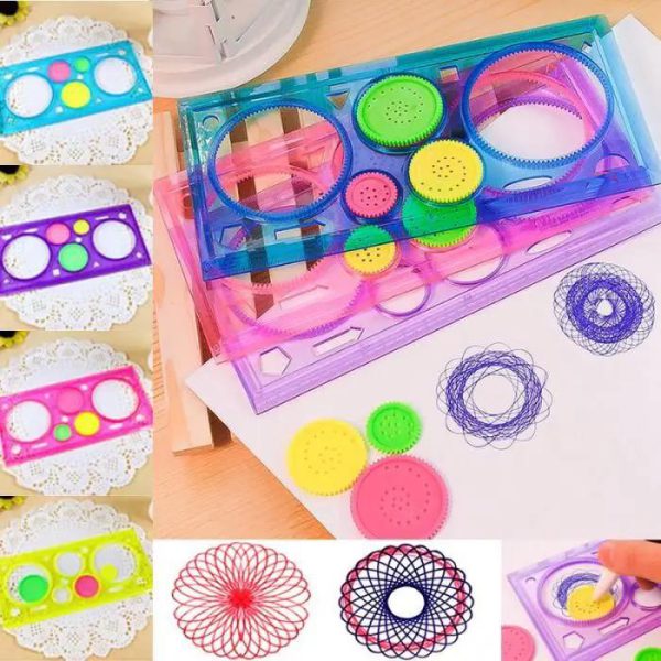 Colorful Plastic Templates Drawing Ruler Painting (pack Of 2)
