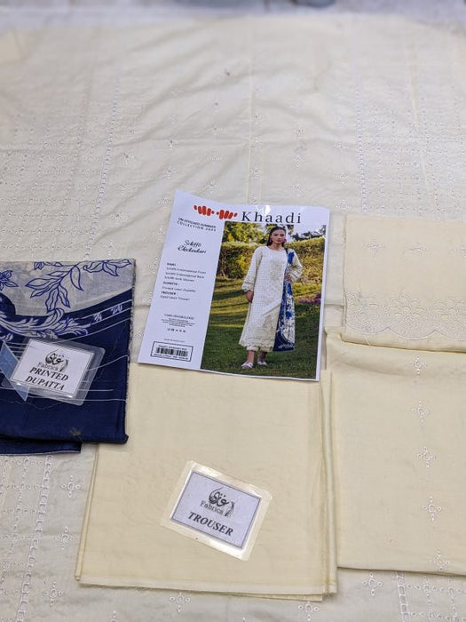 ✨ Khaadi ✨ 3 Piece Khaadi Chicken Kari Unstitched Suit New Collection For Womens