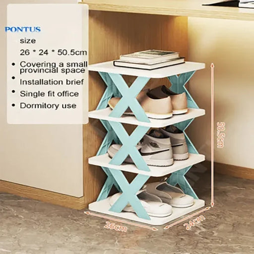 New Arrival Stackable Shoe Rack – Multi-layer Plastic Shoe Organizer For Entryway