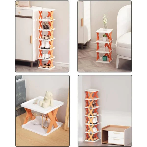 New Arrival Stackable Shoe Rack – Multi-layer Plastic Shoe Organizer For Entryway