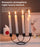 Elegant Black and Golden Candle Stand - 1 Pc