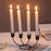 Elegant Black and Golden Candle Stand - 1 Pc
