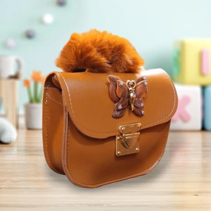 Chic Girl's Maroon Crossbody Bag - 1 Pc Mini Multipurpose Leather Accessory