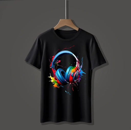 Men's Graphic Sublimation Jersey T-Shirt - 1 Pc Round Neck in Black