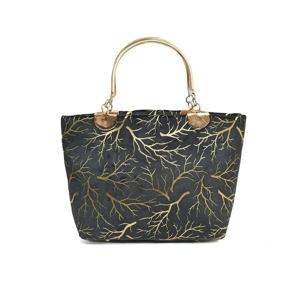 Girl's Velvet Printed Hand Bag