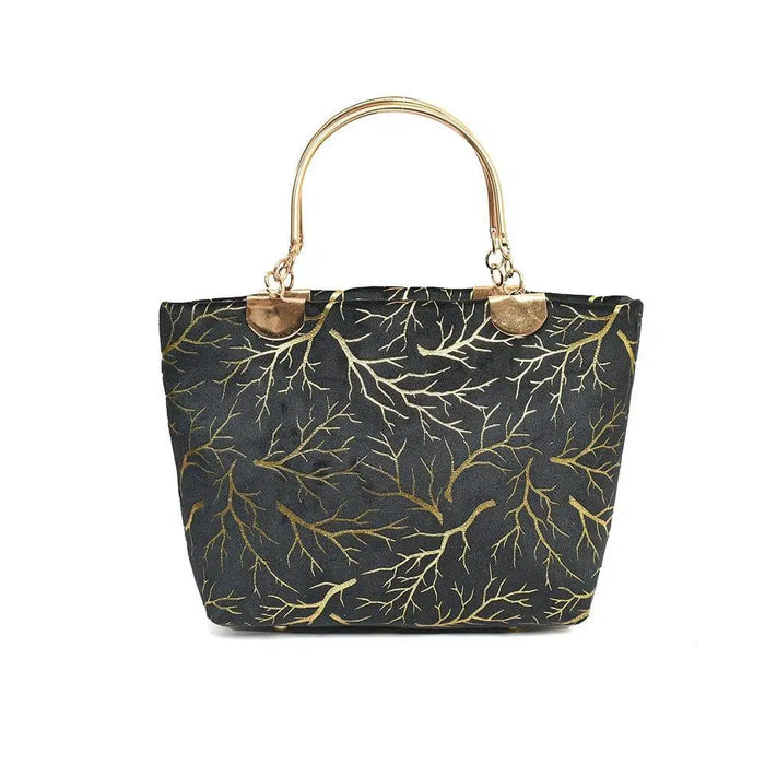 Girl's Velvet Printed Hand Bag