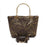 Stylish Brown Velvet Printed Hand Bag for Girls - 1 Pc