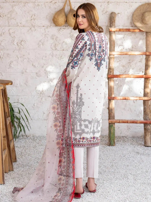 3 Pcs Women's Unstitched Printed Suit