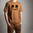2 Pcs Men's Micro Printed Track Suit
