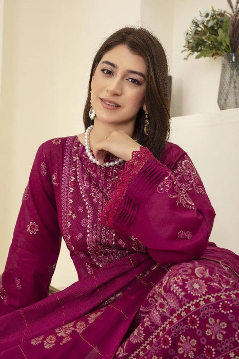3 Pcs Women's Unstitched Embroidered Suit