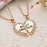 2 Pairs Best Friend Necklace - Golden & Silver