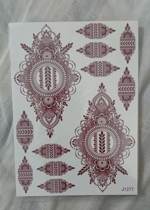 Elegant Brown Mehndi Sticker