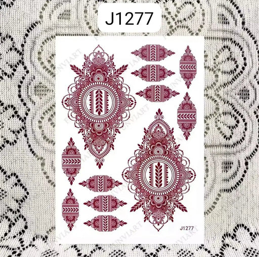 Elegant Brown Mehndi Sticker