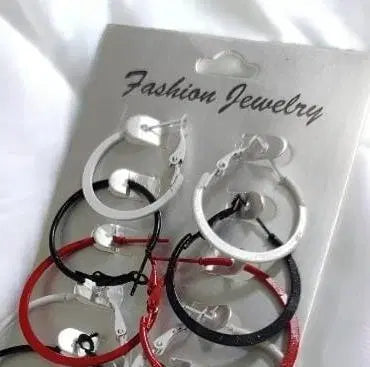 Trendy Plain Hoops, Pack Of 6