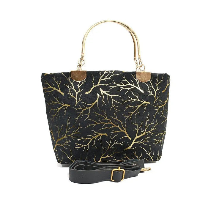Girl's Velvet Printed Hand Bag