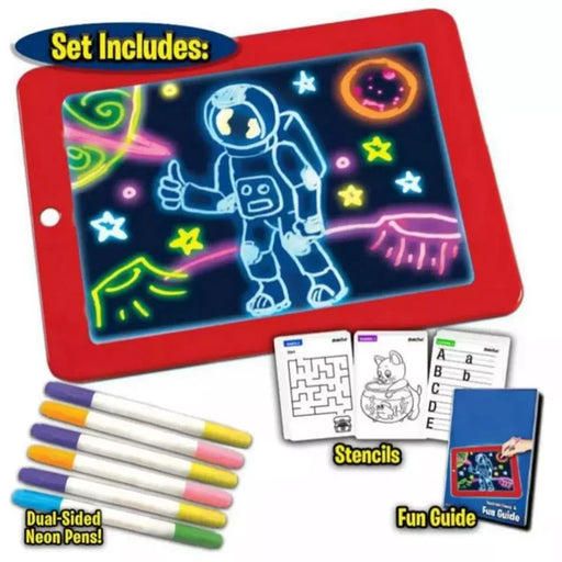 Magic Pad Create Art That Glows Light Up Led Board Draw For Sketch / Create / Doodle / Write / Learning Tablet