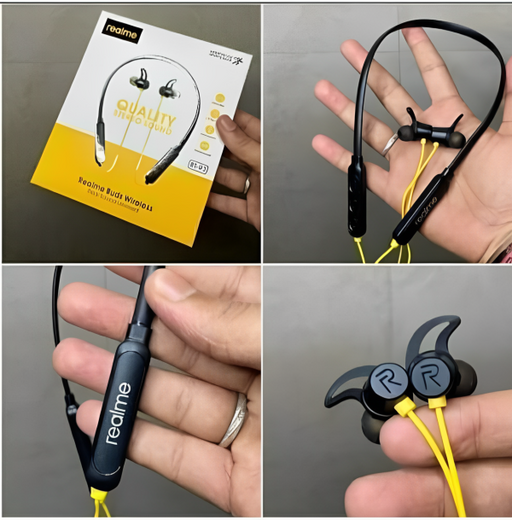 Realme Wireless Stereo Neckband Headset – Bluetooth 5.0 | Deep Bass, Long Battery, Sweatproof Earphones (copy)