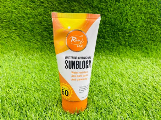 Rivaj Sunblock Whitening & Vanishing Spf60 Ideal For All Skin Types [150ml]