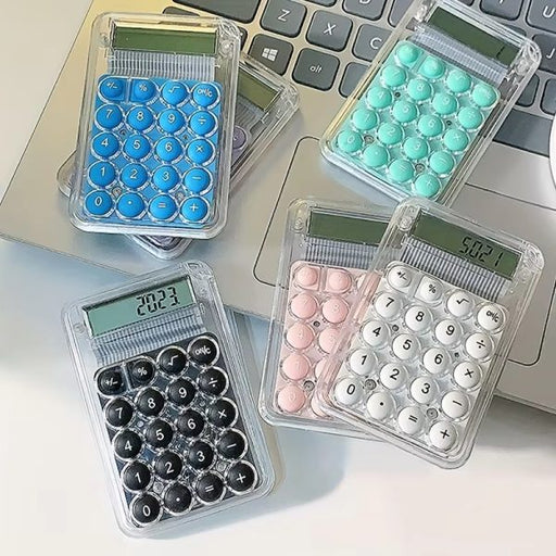 Student Calculator Lcd Display Large Screen Siicone Buttons 8-digit Handheld Study Electronic Calculator School Supplies