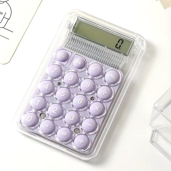Student Calculator Lcd Display Large Screen Siicone Buttons 8-digit Handheld Study Electronic Calculator School Supplies