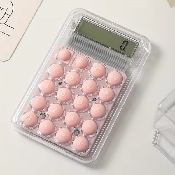 Student Calculator Lcd Display Large Screen Siicone Buttons 8-digit Handheld Study Electronic Calculator School Supplies