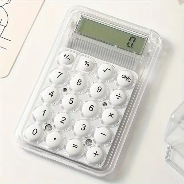 Student Calculator Lcd Display Large Screen Siicone Buttons 8-digit Handheld Study Electronic Calculator School Supplies